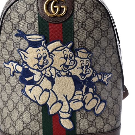 gucci backpack with pigs|gucci three little pigs.